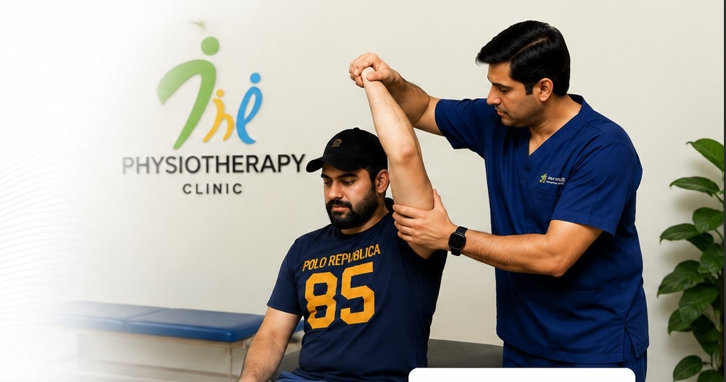 Physiotherapist providing hands-on treatment to a patient at The Physiotherapy Clinic
